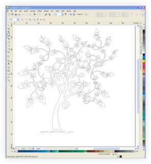 Graphic TREE vector downloadable corel and adobe ready  