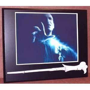 LORD VOLDEMORT HARRY POTTER DELUXE WAND & STAND HOLDER DISPLAY, READY 