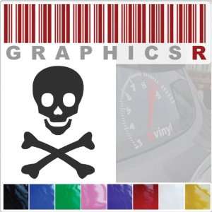 Sticker Decal Graphic   Goth Emo Punk Skull and Crossbones Gothic A162 