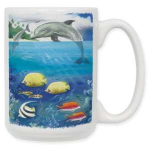  Dolphin and Fish Coffee Mug