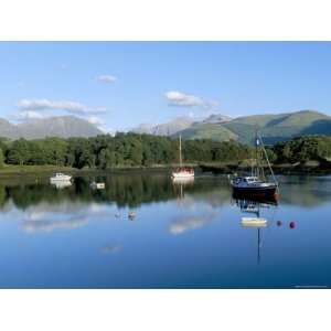 Loch Leven with Boats and Reflections, Near Ballachulish, Highland 
