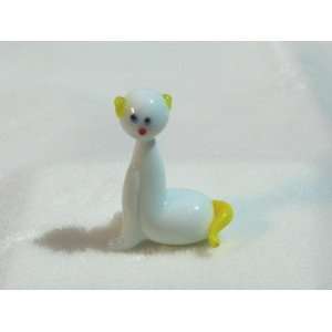  Collectibles Crystal Figurines Milky Golden Cat 