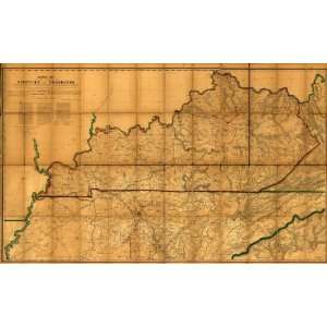  Civil War Map Military map of the States of Kentucky and 