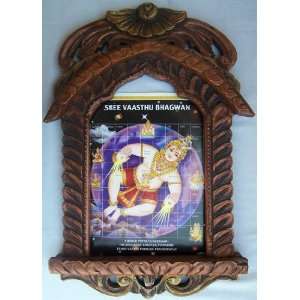  Shri Vishnu Bhagwan yantra poster in wood craft Jharokha 