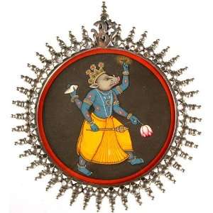  Varaha Avatar of Lord Vishnu Pendant   Sterling Silver 