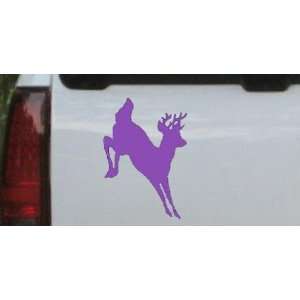 8in X 5.7in Purple    Deer shadow jumping (whole body) Hunting And 