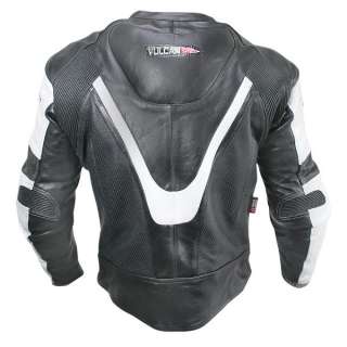 Vulcan NF 81118 Armored Mens Racing Leather Motorcycle Jacket with 