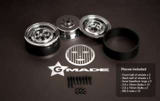 Gmade GM70105 1.9 VR01 Chrome Beadlock Wheel SCX10 F350 Hilux Honcho 