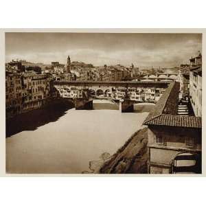   Ponte Vecchio Florence Firenze Florenz Bridge   Original Photogravure