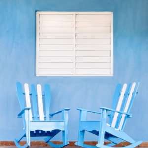  Traditional Rocking Chairs in Vinales, Cuba, Caribbean 