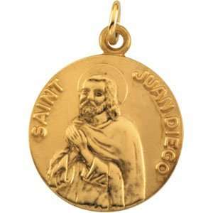  14k St. Juan Diego Medal 18mm/14kt yellow gold Jewelry