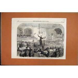  1857 Inside View New Barracks Camp Chalons Text Print 