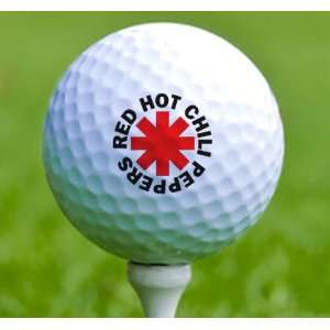  3 x Rock n Roll Golf Balls Red Hot Chili Peppers: Musical 