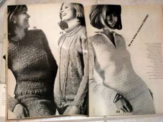 Vintage Fall Winter 1965 VOGUE KNITTING Crochet Patterns Dresses Coats 
