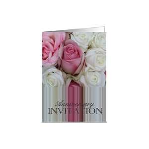  Anniversary Party Invitation Soft pink roses Card Health 