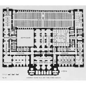  Basement floor plan,New York Public Library,NY,c1915