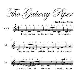 Galway Piper Easy Violin Sheet Music Celtic  Books