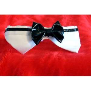  Tuxedo Bow Tie Dog Collar for Puppies and Teacup Size Dogs 