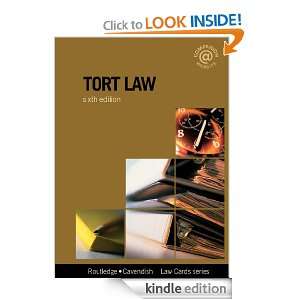 Tort Law, Sixth Edition (Lawcards): Routledge:  Kindle 