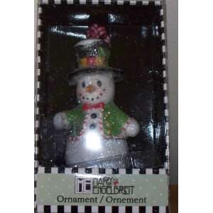 Mary Engelbreicht Snowman Christmas Ornament NEW 