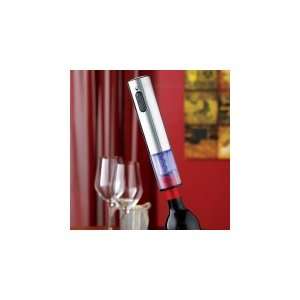  One Touch Blue Lit Stainless Steel Electric Corkscrew 