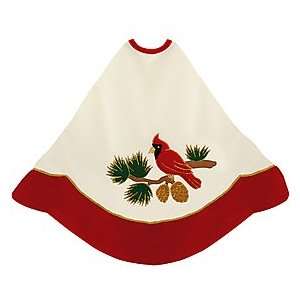  48 Cardinal On Pine Velvet Tree Skirt: Home & Kitchen
