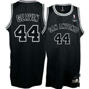 Reebok San Antonio Spurs #44 George Gervin Black Soul Swingman Jersey 