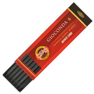  Koh I Noor 6 Gioconda 5.6 mm Black Drawing Leads. 4345/2 
