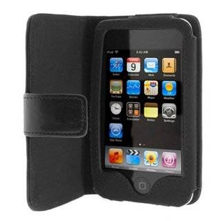 Folio Wallet Leather Case for Apple iPod Touch 3rd Generation (Black)