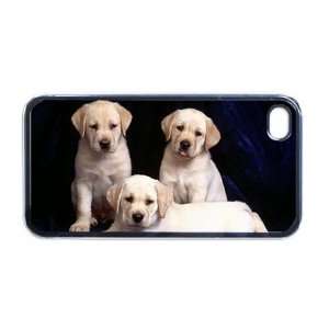  Cute puppies labs Apple RUBBER iPhone 4 or 4s Case / Cover 