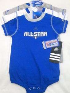 Adidas All Star East 2011 Infant 3 Piece Romper Set Blu  
