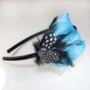  Bright Color Feather Hair Band Aqua Beauty