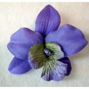  NEW Small 2 Inch Purple Orchid Flower Hair Clip, Limited 