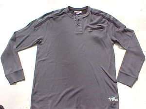ECKO UNLTD Gray Alpha Henley Thermal Shirt sz XL NWT $29.50  