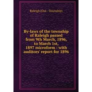  By laws of the township of Raleigh passed from 9th March 