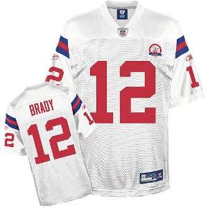 Reebok Tom Brady New England Patriots White AFL 50th Anniversary 