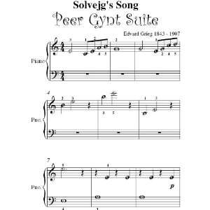    Solvejgs Song Grieg Easiest Piano Sheet Music Edvard Grieg Books
