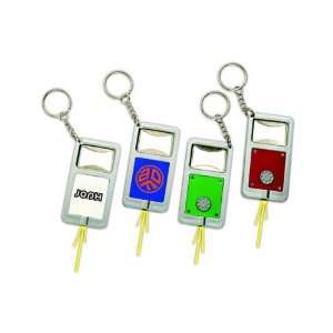  Bottle opener with bright LED light and keyring, on / off 