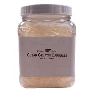  Empty Gelatin Capsules Size 0, 500 Count: Everything Else