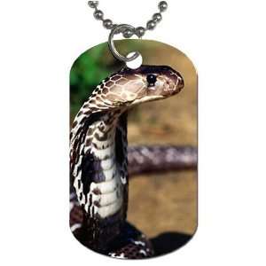Snake cobra Dog Tag with 30 chain necklace Great Gift Idea