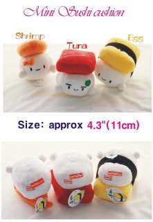 new cute mini sushi cushion suctioncup plush toys pillow free shipping 