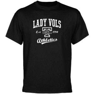 UT Vols T Shirt : Tennessee Lady Vols Black Athletics Script T Shirt 