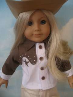 Cowgirl outfit with Boots for American Girl Dolls Just Like You Mia 