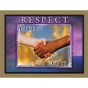 Respect Motivational Framed Poster, Character Education 