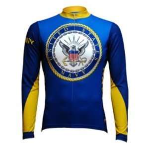 Primal Wear Mens Long Sleeve US Navy Cycling Jersey  