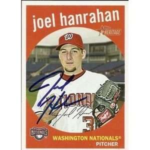  Joel Hanrahan Signed Nationals 2008 Topps Heritage Card 