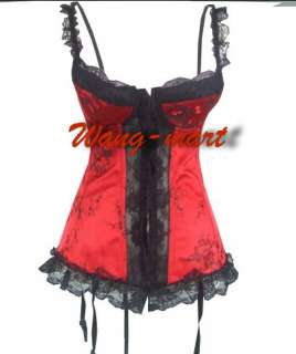 Sexy Red Corset /Bustier& G string Size S 6XL/80053/C49  