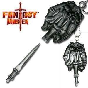  Fantasy Master Bone Finger Necklace Knife 