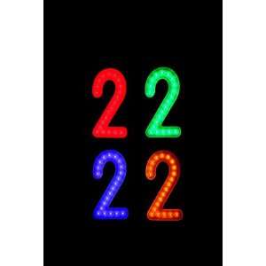  Yellow Single Two 2 Number Led Sign
