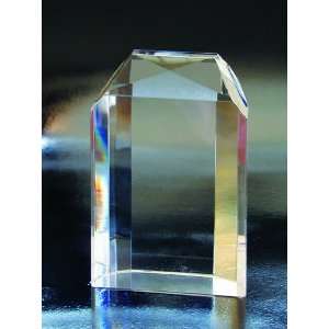  Faceted Art Crystal Award   Small